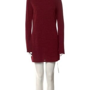 Reformation Burgundy Long Sleeve Dress